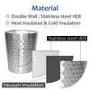 TIICOO Stainless Steel Cups 4 Packs 10oz/300ml Stackable Double Wall