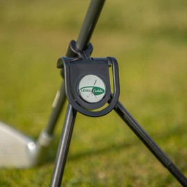 Links Caddie Portable Golf Club Stand – Lightweight, Easy Clip-On Golf Club Holder for Driving Range or Course