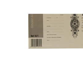 Exacompta - Ref T671Z - Guildhall - Share Certificate Book, 203 x 318mm, 25 "Fully Paid" Certificates, Rigid Board Cover Bound - Black & Grey "Cracked" Effect