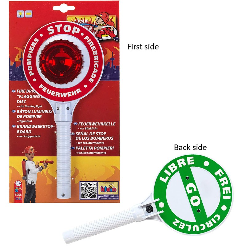 Theo Klein 8958 Fire Brigade Flagging Down Disc with Flashing