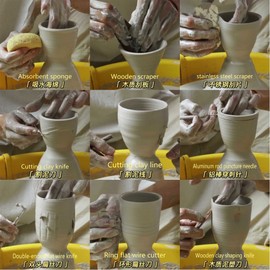 Langqun Clay Sculpting Tools,23Pcs Pottery Tools Kit, Polymer Clay Tools,Pottery Ribs, Air Dry Clay Tools for Sculpting, Modeling, Carving, Modeling