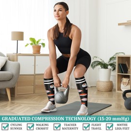 8 Pairs Compression Socks - Compression Socks Women & Men Circulation - Best for Medical, Running, Athletic, Flight, Travel