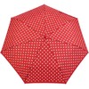 Knirps Slim Duomatic Polka Dots Pocket Umbrella Red White in