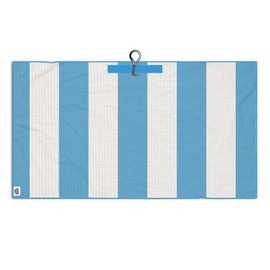 Sprints Mini Gym Towel with Carabeaner Clip | Quick Drying, Sweat Wicking, Absorbent Towel for Hand & Body | Pickleball, Racquetball, Running, Golf, Cycling (St. Tropez Jet Set)