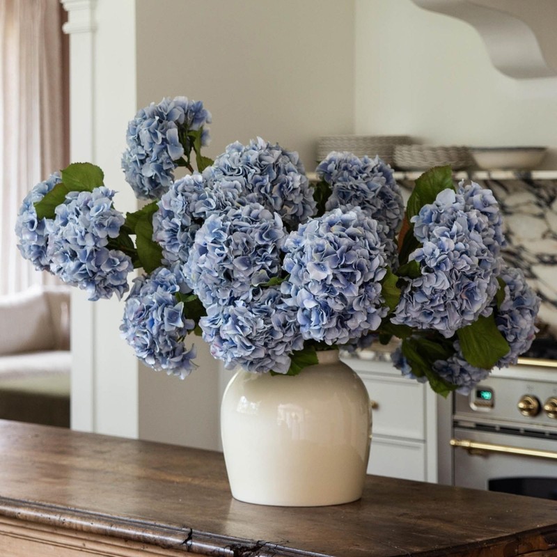 Afloral Large Tabletop Cream Glossy Ceramic Vase - 10.5"