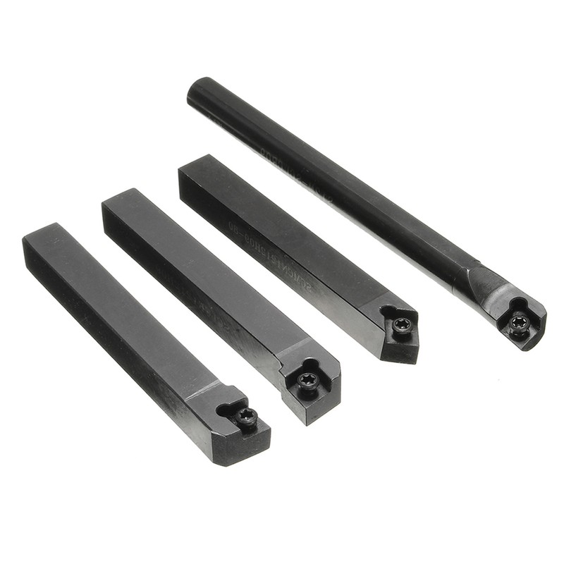 S12MSCLCR09+SCLCR1212H09+SCLCL1212H09+SCMCN1212H09 4 PCS 12MM Shank Lathe Turning Tool Holder Boring