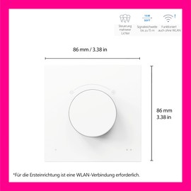 WiZ WiZ Smart Dial Switch - Tragbare Dimm- und Szenensteuerung mit nur einem Klick, aufladbar ber USB, kabellose WLAN-Verbindung