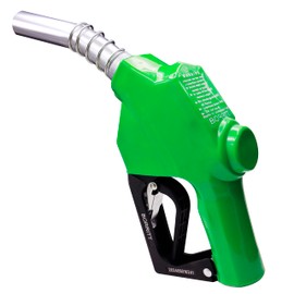 BORRITT 1" Inch NPT Green Automatic Fuel Nozzle Heavy Auto Shut-Off Aluminum Alloy Diesel Petrol Fuel Transfer Pump Nozzle W/Three Notch Hold Open Clip The Max Flow Rate 32 GPM Not for gravity tank