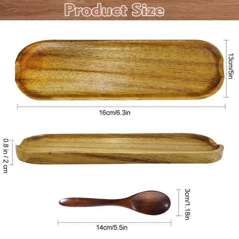 Spoon Rest Kitchen, Special Retro Brown Wooden Long Shape Cooking