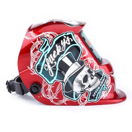 Ausla Welding Helmet, UV IR Protection Welding Helmet Welding Mask Grinding Helmet Automatic Darkening Solar for Electrical Work 9.2 x 4.2cm Viewing Window