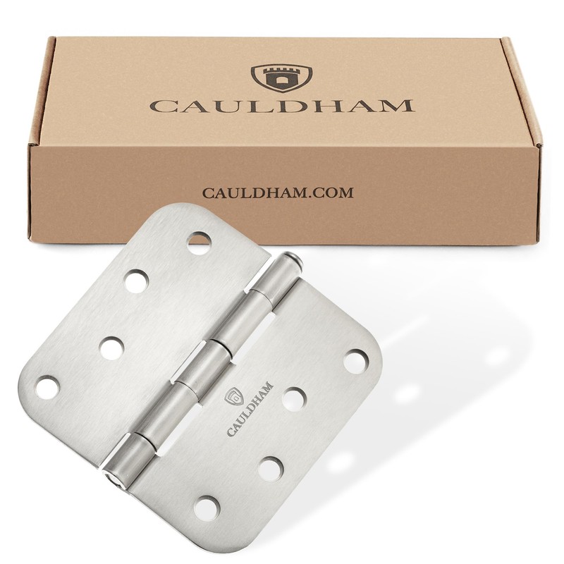 Cauldham (12 Pack) Heavy-Duty 4" Interior Door Hinges with 5/8"