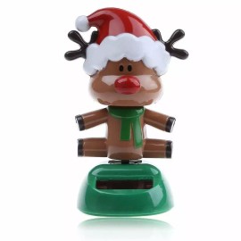 Chic Design 3 Solar Dancing Santa, Reindeer, Snowman great happy Christmas friendship gift