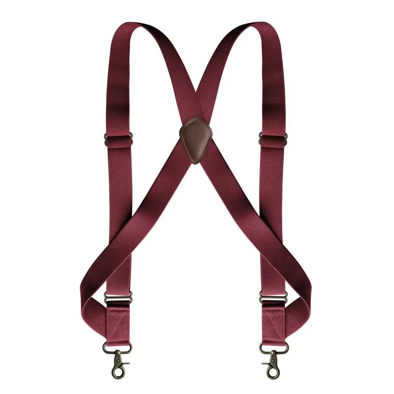 Men's X-Back Suspenders for Pants – 3.5cm Wide Adjustable Elastic