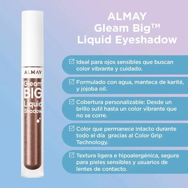 Sombra Líquida de Ojos Almay Larga Duración Tono Ray Of
