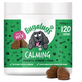 BUGALUGS BUGALUGS Calming Treats for Dogs - Helps Stress, Fear, Barking, Reactivity, Aggression, Travel C 120 chews