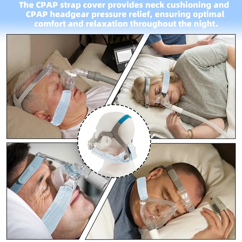 Silk CPAP Neck Pad for CPAP Headgear, Sky Blue CPAP