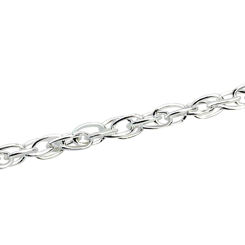 Sears Sv 925 Rope Chain Necklace, Silver, Silver, No Gemstone
