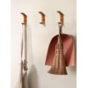 SORWDUERM 2 Pack Orange Leather Coat 2 Hooks Wall for