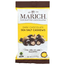 Marich Premium Dark Chocolate Sea Salt Cashews, 2.3-Ounce (Pack of 12)