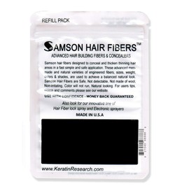 Samson Hair Fibers for Thinning Hair - 100% Undetectable Natural Formula - Completely Conceals Hair Loss in Seconds. Covers bald spots. Thicken your hair instantly - 25 Grams Refill (DARK GRAY)