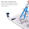 ZLKSKER Lockable All Metal Bow Compass with Pencil Sharpener &