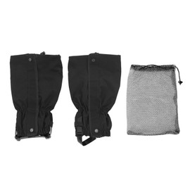 1 Pair Leg Gaiters Oxford Cloth Waterproof Sand Proof Breathable Snow Boot Cover for Hiking Climbing Black