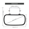 ReYee Stainless Steel Rectangular Convex Mirror fit for Tractors Forklifts