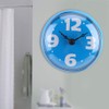 Denash Shower Waterproof Wall Clock, Bathroom Kitchen Washroom Suction Cup