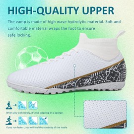 Indoor Soccer Shoes Mens Soccer Cleats Women Turf Soccer Shoes Men Tacos De Futbol Para Hombre Football Cleats For Big Boy Zapatos De Futbol Para Hombres Futbol Futsal Shoes High Top Football Boots TF