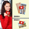 TRIOSK Fridge Magnet Strong Flag Switzerland Magnet Country Flags Gift