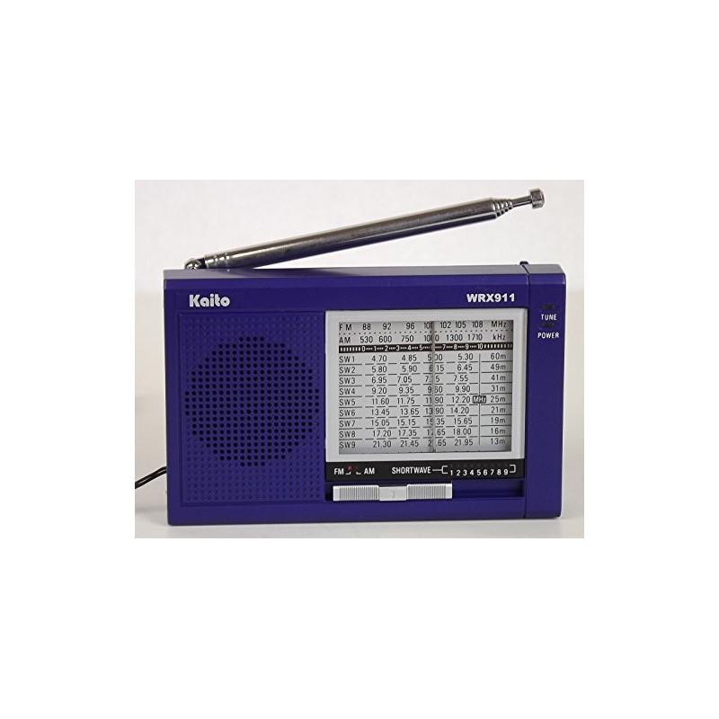 Kaito WRX-911 AM/FM Shortwave Radio, Blue