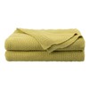 PiccoCasa 100% Cotton Knit Throw Blanket,Solid Lightweight Decorative Throws and
