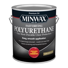 Minwax Fast Drying Polyurethane Protective Wood Finish, Clear Semi-Gloss, 1 Gallon