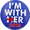 I'm with Her Round Magnet (4 Inch)