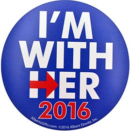 I'm with Her Round Magnet (4 Inch)