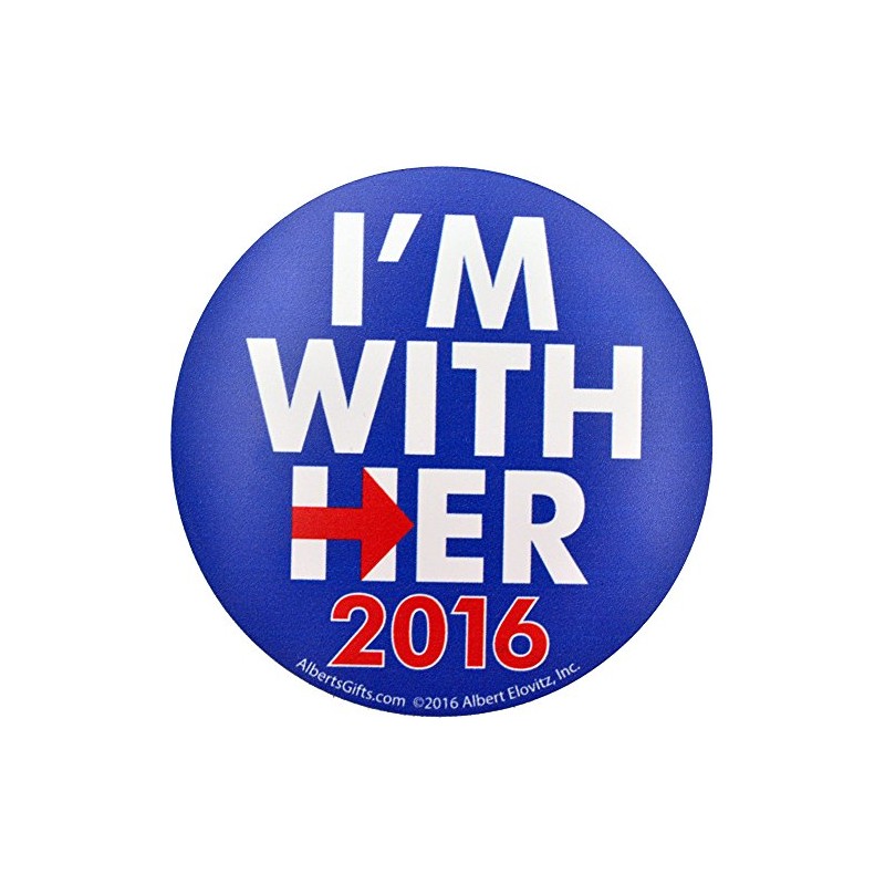 I'm with Her Round Magnet (4 Inch)