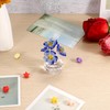 TOLIDA Crystal Forget-Me-Not Ornament - Blue Flower Figurine Crystal Paperweight,