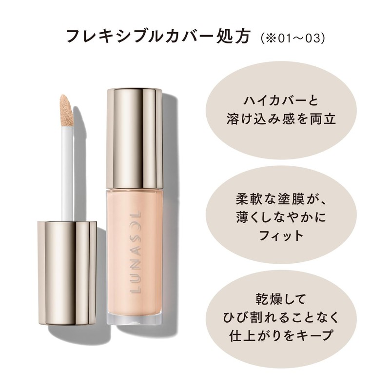 Lunasol Seamless Correcting Liquid 03 Concealer Orange Beige Blue Gusumi