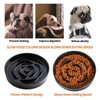 Addogyy 8.66 in Black Ceramic Dog Bowl Slow Feeder for