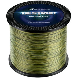 KastKing Destron Braided Fishing Line, Green Algae, 50LB, 600Yds