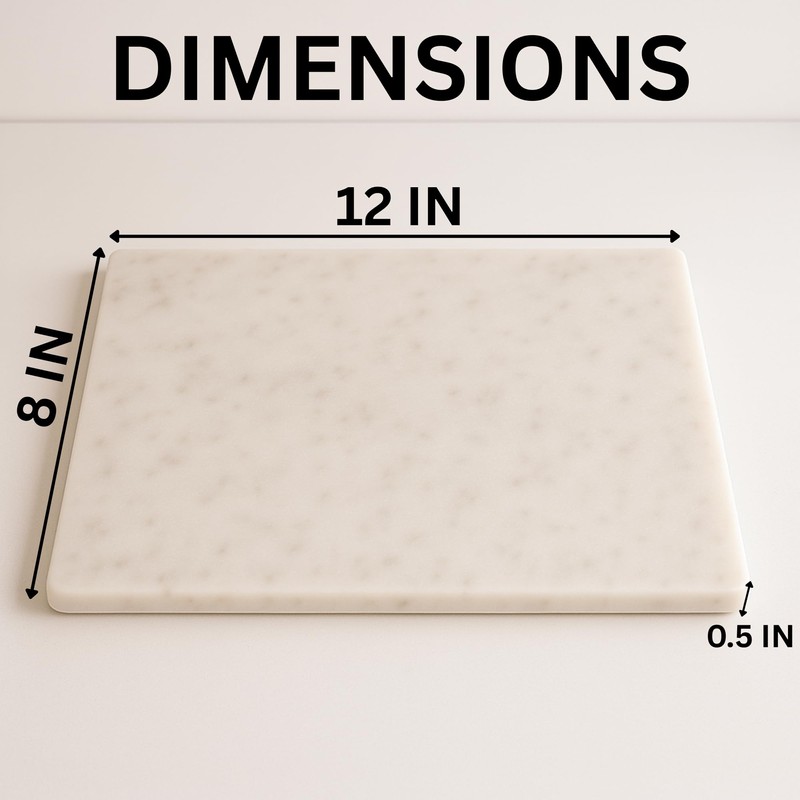 KC KULLICRAFT Home Basics Multi-Purpose Pastry Marble Tray Cutting Board