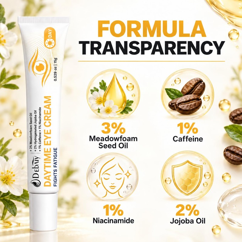 Daytime Eye Cream for Dark Circles & Puffiness, with Caffeine,