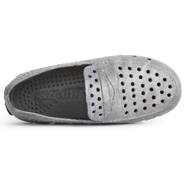 Floafers Unisex Prodigy Driver Print (Toddler/Little Kid/Big Kid) Black Denim, 13 Medium