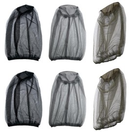 KASURE 6 Pack Head Net Face Mesh Head Cover, Moskitonetz Kopf, Hut Mit Moskitonetz für Outdoor Lovers, Kopfnetz Gesicht Mesh Kopf Abdeckung für Anti mücke Biene Bug