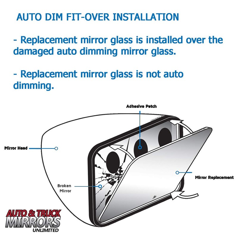 Mirror Glass Replacement + Silicone for 2013-2020 Toyota Sienna Passenger