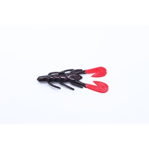Zoom UltraVibe Speed Craw-Pack of 12 (Black Red/Red Claw, 3.5-Inch)