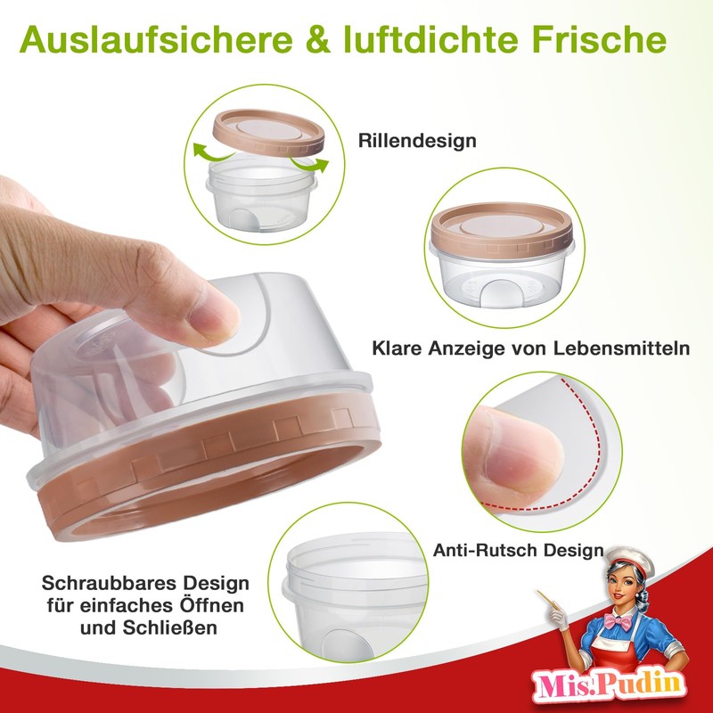 Mispudin Reusable Food Storage Containers with Lids Pack of 16