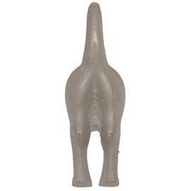 Cast Iron Dog Tail Shaped Wall Hook (Light Grey)