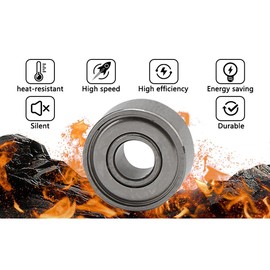3x8x4 mm Miniature Steel Bearing Skateboard Deep Groove Ball Bearings Pack of 10