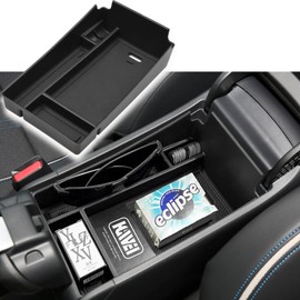 HGWEI Center Console Organizer Tray Compatible with Honda HRV 2023 2024 2025 Accessories, Armrest Storage Box for HRV EX/EX-L/LX/SE/Sport/Touring,Black Trim